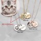 Custom Cat / Dog Portrait Dual Charm Necklace, Personalized Pet Themed Coin Necklace, Best Custom Gifts For Pet Lovers & Pet Owners