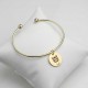 Custom Single Pendant Pet Portrait Bangle, Personalized Gift For Pet Lovers, Birthday / Mother's Day / Valentine's Day Present for Cat Mom & Dog Mom