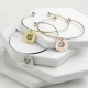 Custom Single Pendant Pet Portrait Bangle, Personalized Gift For Pet Lovers, Birthday / Mother's Day / Valentine's Day Present for Cat Mom & Dog Mom