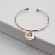 Custom Single Pendant Pet Portrait Bangle, Personalized Gift For Pet Lovers, Birthday / Mother's Day / Valentine's Day Present for Cat Mom & Dog Mom