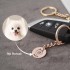 Personalized Single Charm Pet Portrait Keychain Custom Key Ring For Pet Lovers Pet Memorial Gift 