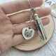 Personalized Pet Photo Engraved Keepsake Urn Keychain, Customized Pet Fur Jar, Pet Loss Gift