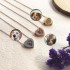 Personalized Pet Portrait Heart Shaped Urn Necklace Cremation Jewelry Pet Memorial Jewelry Pet Loss Gift