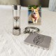 Personalized Pet Ash Hourglass Keychain Pet Memorial Keepsake Cat Dog Rabbit Hamster Key Ring Cremation Jewelry