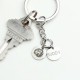 Custom Pet Portrait Keychain Dual Charms,  DIY Dog/Cat Photo Engraved Keychain, Custom Pet Lovers Gift, Pet Themed Accessory