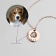 Personalized Single Pendant Pet Portrait Engraved Necklace, Custom Dog / Cat Themed Coin Necklace, Pet Memorial Gift For Dog Mom